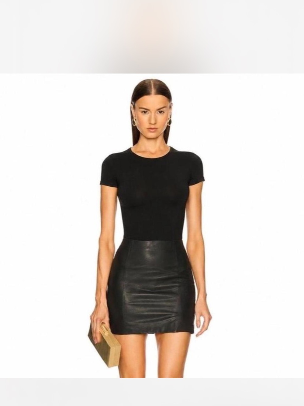 Theory Lamb Leather Mini Dress Solora Training Sz 0 Black Cocktail Party LBD